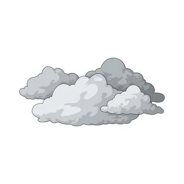 Cloud cluster illustration Stock Illustration