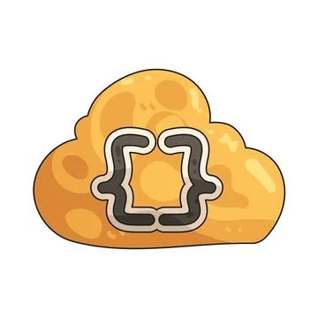 Cloud code bracket illustration Stock Illustration