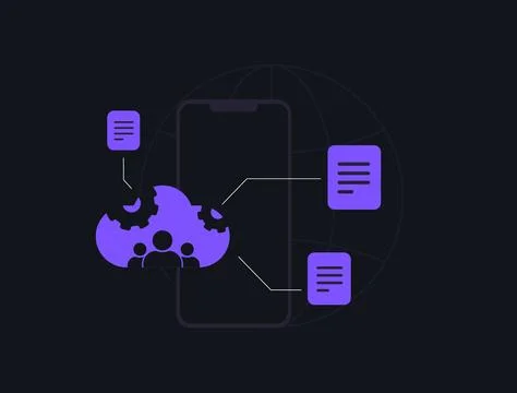 Cloud collaboration platform with teamwork, file sharing and digital workspace Illustrazione stock