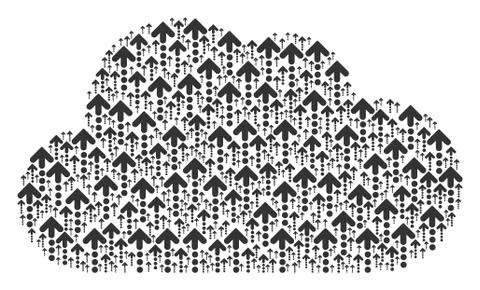 Cloud Collage of Dotted Arrow Icons Illustrazione stock