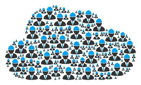 Cloud Collage of Engineer Icons イラスト素材