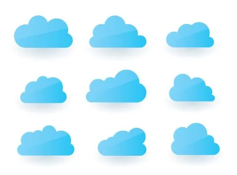 Cloud collection Stock Illustration