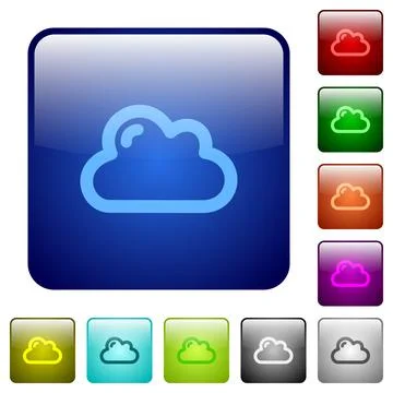Cloud color square buttons 스톡 일러스트