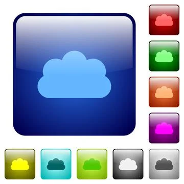 Cloud color square buttons Ilustración de archivo