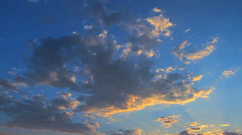 A cloud of colored rays of the setting sun Stock Footage 30302297