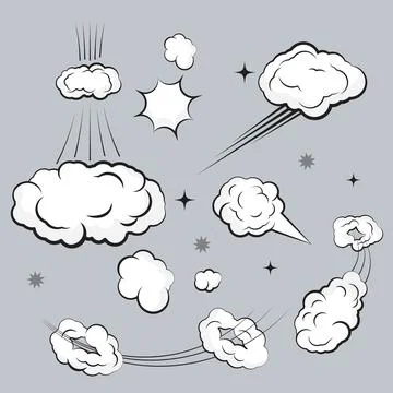 Cloud Comic Book  Design Element Vector Stock-Illustration