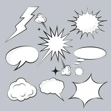 Cloud Comic Book  Design Element Vector Stock-Illustration