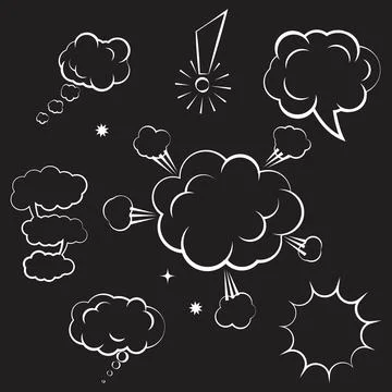 Cloud Comic Book  Design Element Vector Stock-Illustration