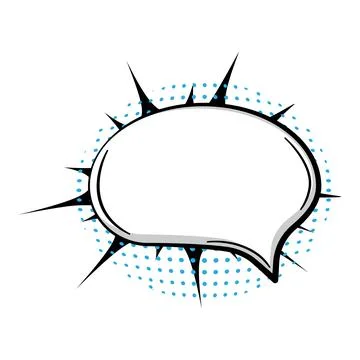Cloud comic speech bubble cartoon vector illustration Ilustración de archivo