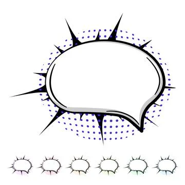 Cloud comic speech bubble cartoon vector graphic Stock Illustration