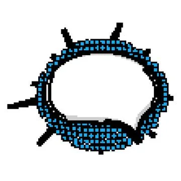 Cloud comic speech bubble pixel art vector illustration Stock Illustration