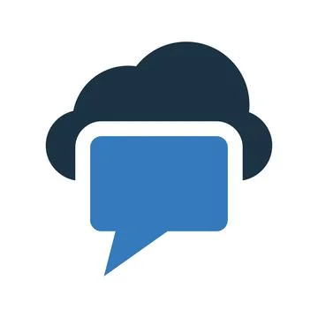 Cloud, coming message icon. Simple editable vector graphics. Stock Photos