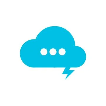 Cloud Communication Abstract Symbol Stock Illustration