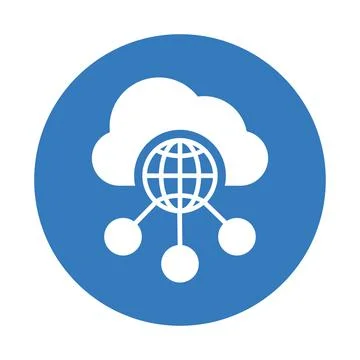 Cloud, communication, connectivity icon. Blue color design. Stock Photos