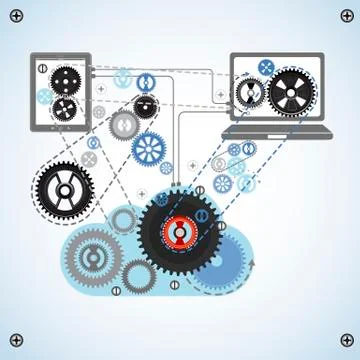 Cloud communication Stock Illustration