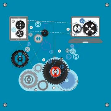 Cloud communication Illustrazione stock