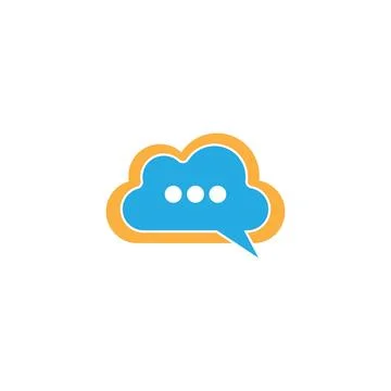 Cloud communication logo template vector Stock Illustration