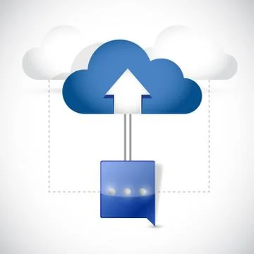 Cloud communication message bubble Stock Illustration