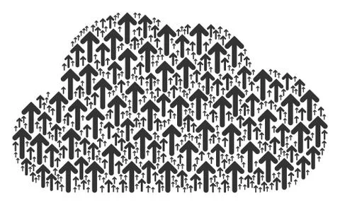 Cloud Composition of Arrow Direction Icons Illustrazione stock