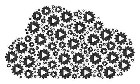 Cloud Composition of Automation Icons Ilustração Stock