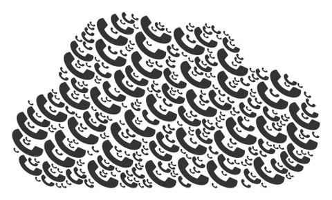 Cloud Composition of Call Icons Ilustração Stock