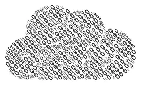 Cloud Composition of Chain Icons Ilustração Stock
