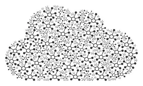 Cloud Composition of Connection Links Icons Ilustração Stock