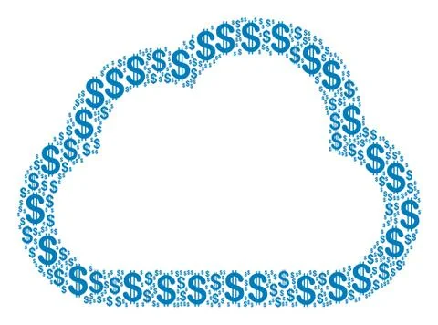 Cloud Composition of Dollar Stockillustratie