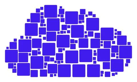 Cloud Composition of Filled Square Icons イラスト素材