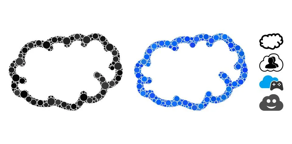 Cloud Composition Icon of Circles Stock Illustration