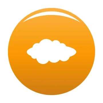 Cloud composition icon orange Ilustração Stock