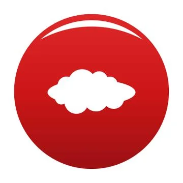 Cloud composition icon red Ilustração Stock