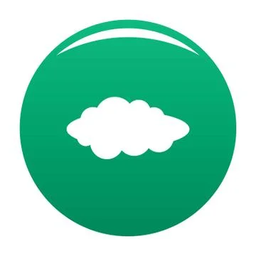 Cloud composition icon vector green Ilustração Stock