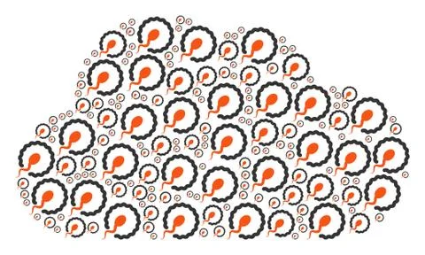 Cloud Composition of Insemination Icons Ilustração Stock