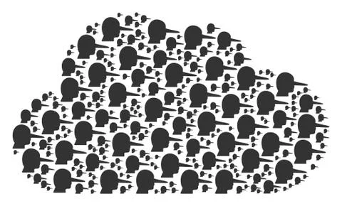 Cloud Composition of Lier Icons Ilustração Stock