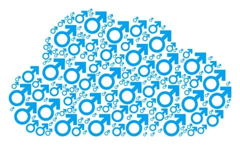 Cloud Composition of Mars Symbol Icons Ilustração Stock