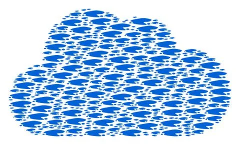 Cloud Composition of Puddle Icons Ilustração Stock