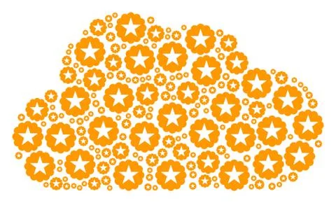 Cloud Composition of Quality Icons Ilustração Stock