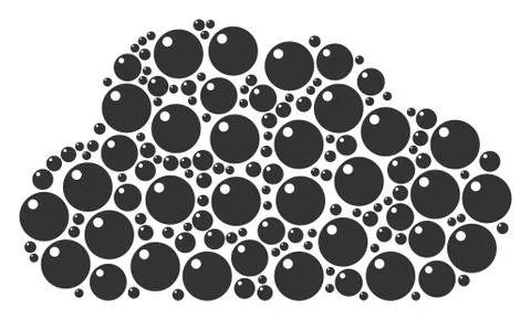 Cloud Composition of Sphere Icons Ilustração Stock