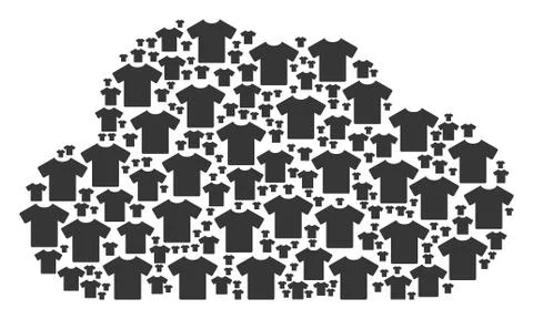 Cloud Composition of T-Shirt Icons Ilustração Stock