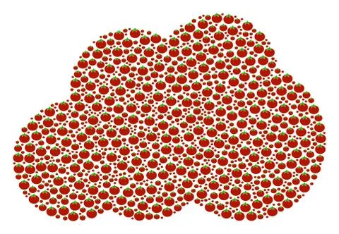 Cloud Composition of Tomato Illustrazione stock