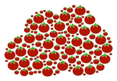 Cloud Composition of Tomato Illustrazione stock