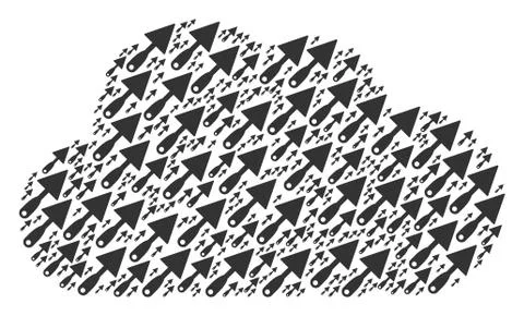Cloud Composition of Trowel Icons Ilustração Stock