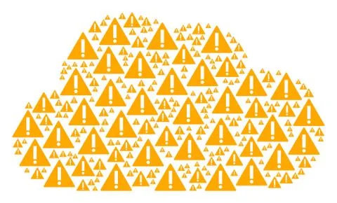 Cloud Composition of Warning Icons Ilustração Stock