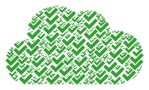 Cloud Composition of Yes Icons Ilustração Stock