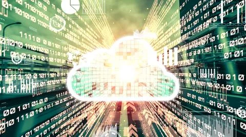 Cloud computer and online data storage with tacit intelligent sharing software 스톡 일러스트