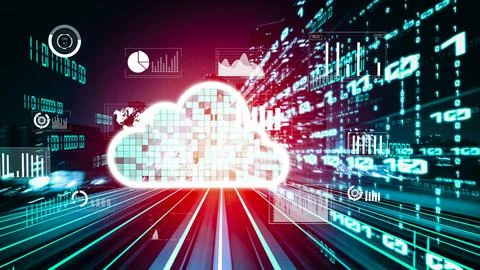 Cloud computer and online data storage with tacit intelligent sharing software 写真素材