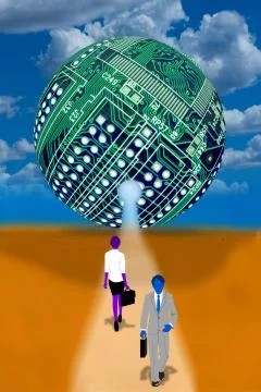 Cloud Computer Ball. イラスト素材