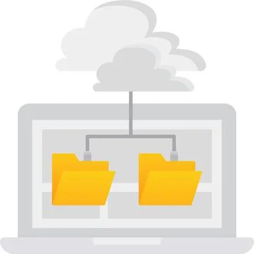 Cloud computer icon file database storage vector 스톡 일러스트