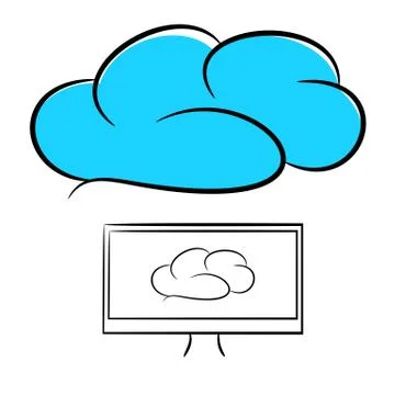 Cloud computer illustration Stockillustratie